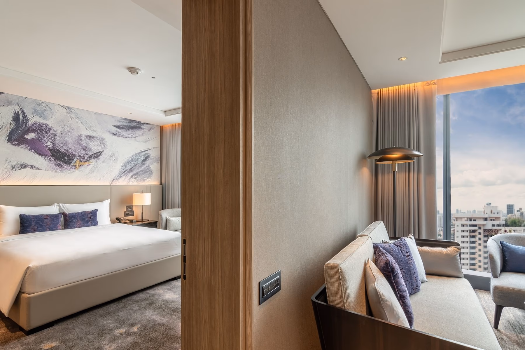 Executive Suite king bedroom and private living area