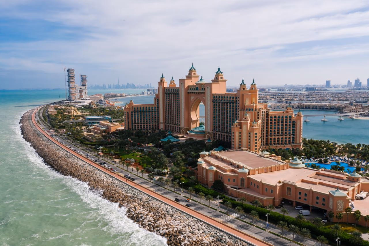 Palm Jumeirah Aerial shot 