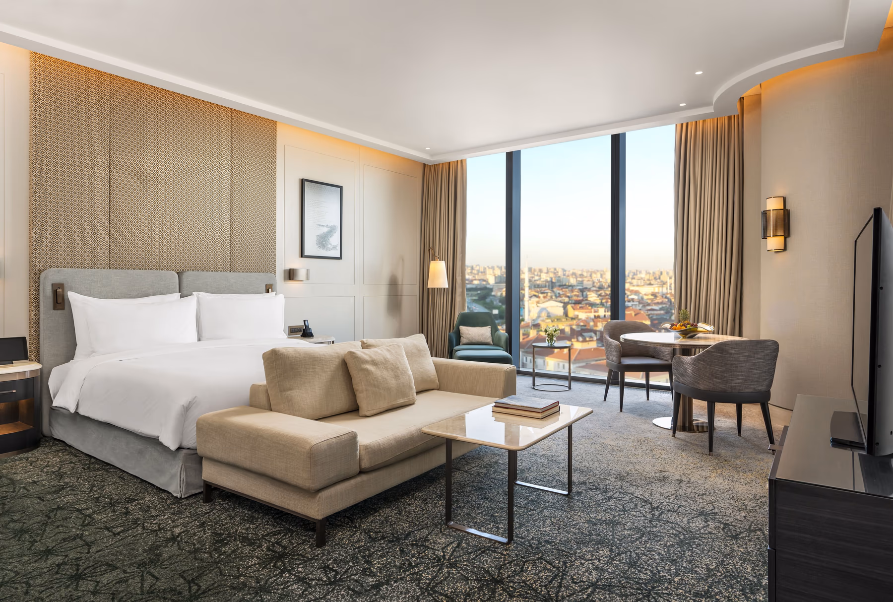 Guestroom with skyline view