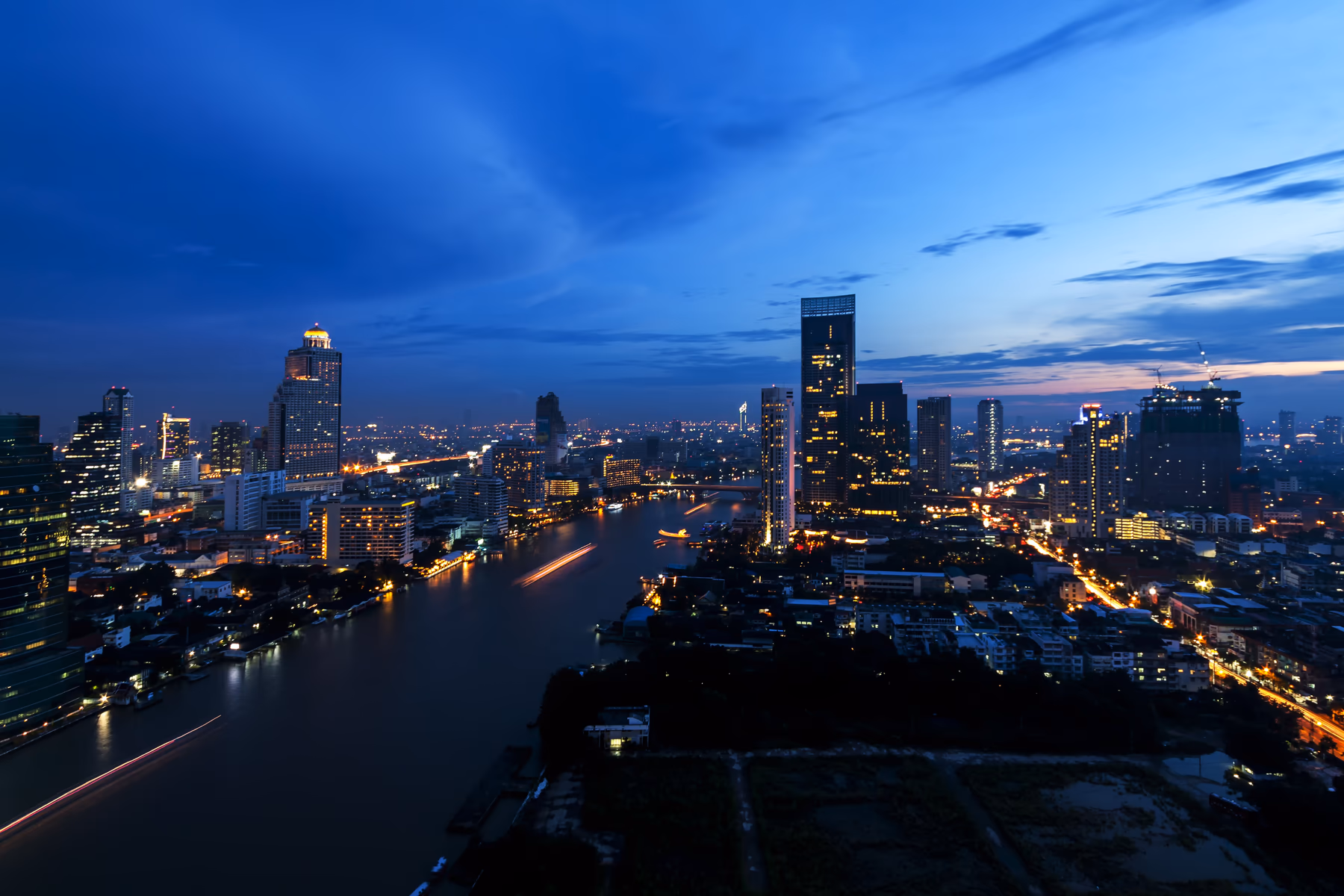 Bangkok skyline at Night