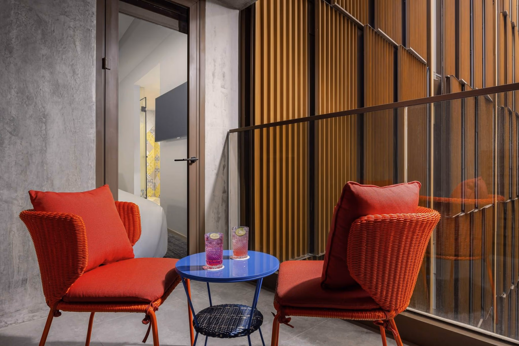 Private guest-room balcony