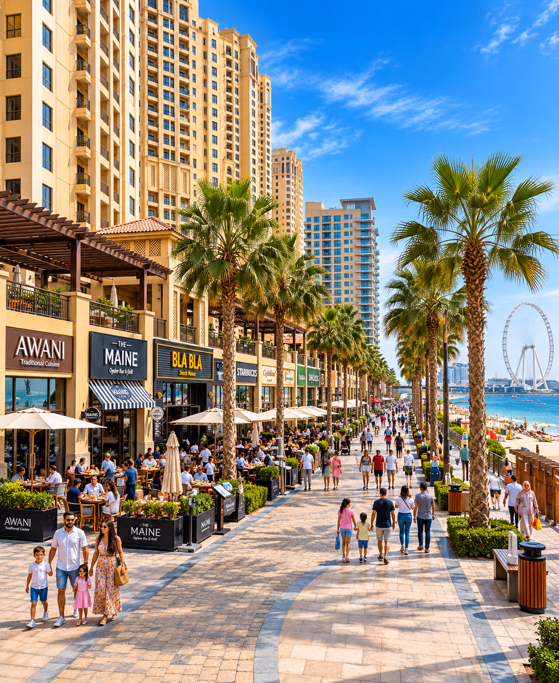 JBR waterfront shopping shot 