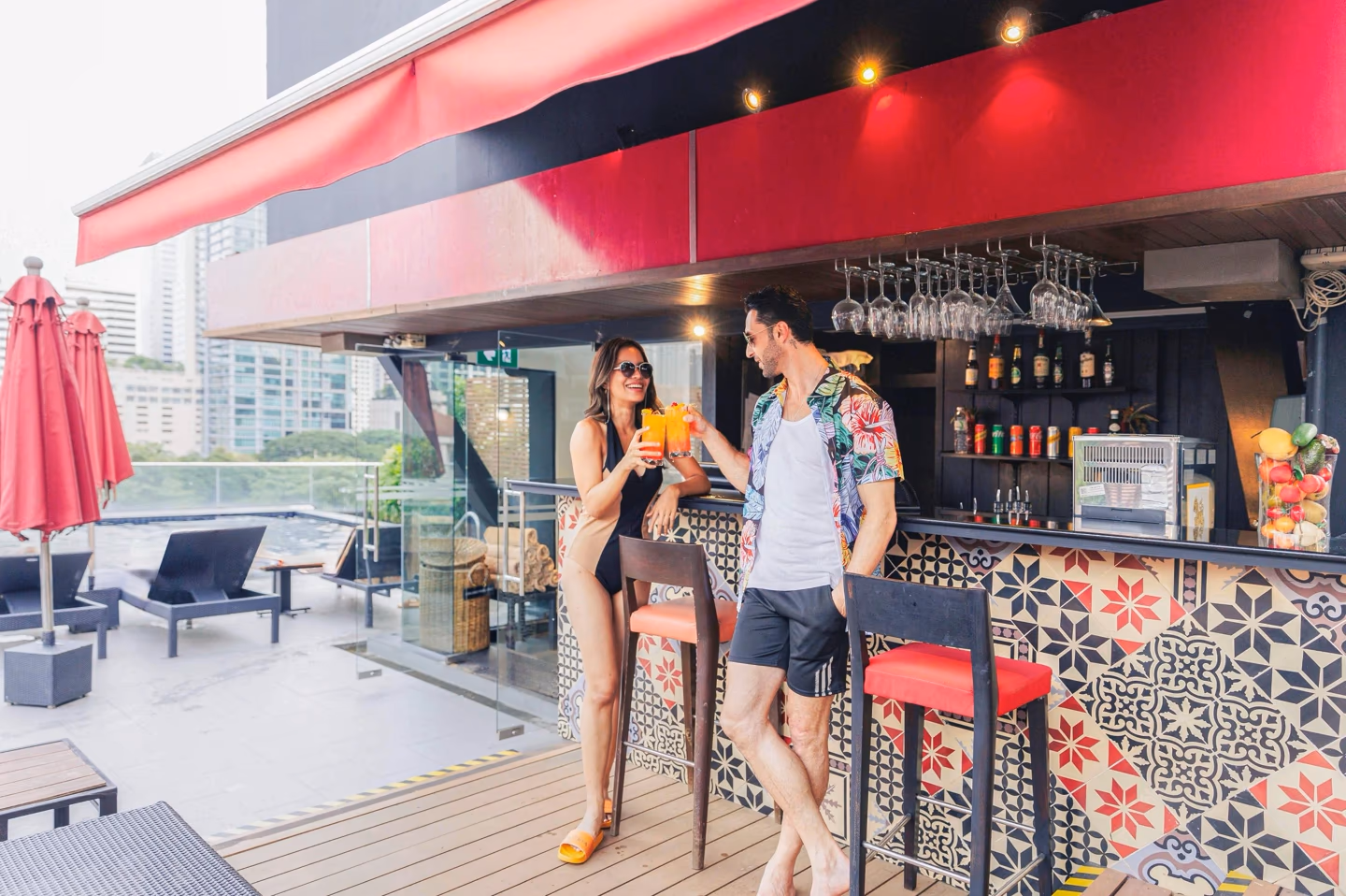 Skyline rooftop bar