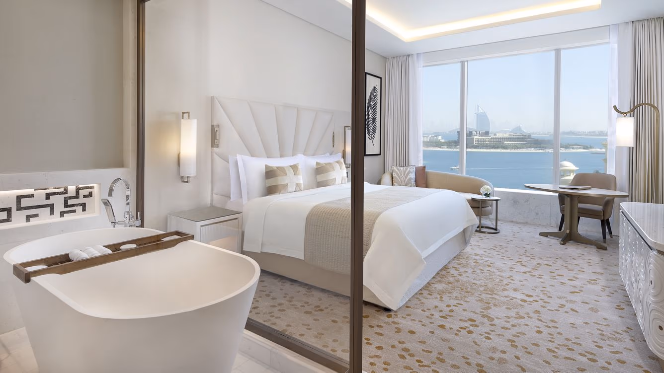 Grand Deluxe King Room and Bathroom