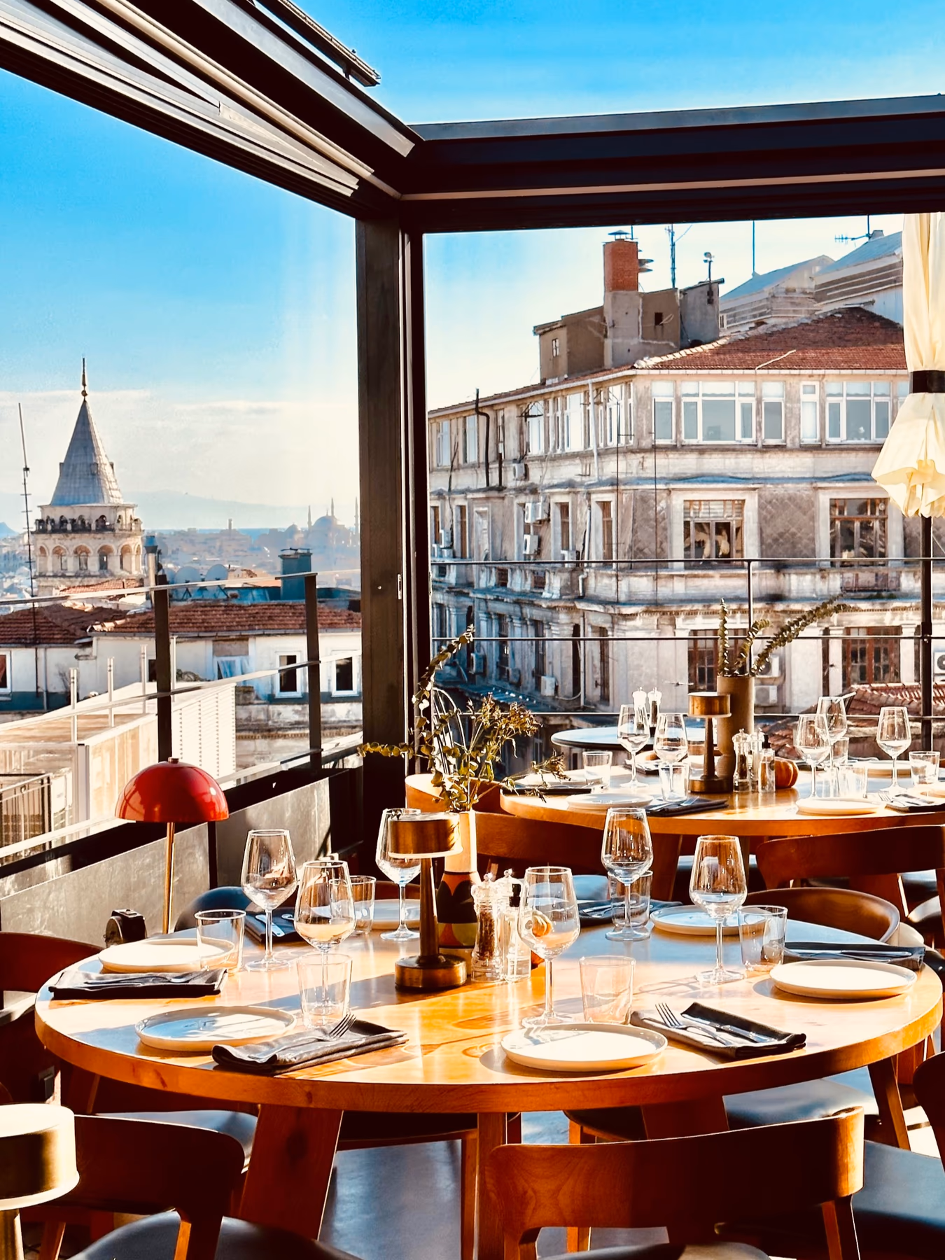 Rooftop dining terrace